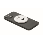Ronde magnetische iPhone® houder met flessenopener kleur wit derde weergave