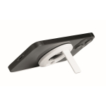 Ronde magnetische iPhone® houder met flessenopener kleur wit vierde weergave