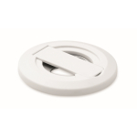 Ronde magnetische iPhone® houder met flessenopener kleur wit achtste weergave