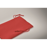 Kleine unicolor RPET touwzak voor geschenken 20x30cm kleur rood foto bekijken derde weergave