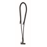 Mobiel lanyard met laad- en datakabel kleur zwart derde weergave