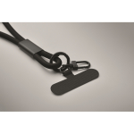 Mobiel lanyard met laad- en datakabel kleur zwart foto bekijken vijfde weergave