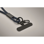 Mobiel lanyard met laad- en datakabel kleur marineblauw foto bekijken vijfde weergave
