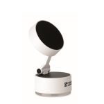 Magnetische telefoonhouder met laadfunctie kleur wit weergave met bedrukking