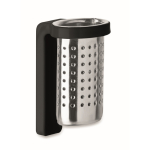 Stalen thee-infuser met plastic haakje kleur zwart zesde weergave