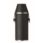 RVS flacon met 2 shotglazen 230ml en 20ml kleur zwart vierde weergave