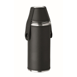 RVS flacon met 2 shotglazen 230ml en 20ml kleur zwart achtste weergave