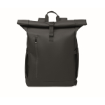 Roll-top rugzak voor laptop met trolleyriem 15'' kleur zwart vierde weergave