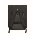 Roll-top rugzak voor laptop met trolleyriem 15'' kleur zwart zesde weergave