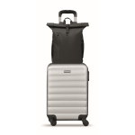 Roll-top rugzak voor laptop met trolleyriem 15'' kleur zwart achtste weergave