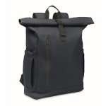 Roll-top rugzak voor laptop met trolleyriem 15'' kleur blauw