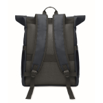Roll-top rugzak voor laptop met trolleyriem 15'' kleur blauw vijfde weergave
