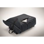 Roll-top rugzak voor laptop met trolleyriem 15'' kleur blauw foto weergave
