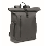Roll-top rugzak voor laptop met trolleyriem 15'' kleur donkergrijs