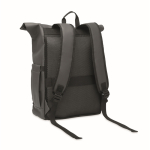 Roll-top rugzak voor laptop met trolleyriem 15'' kleur donkergrijs tweede weergave