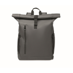 Roll-top rugzak voor laptop met trolleyriem 15'' kleur donkergrijs vierde weergave