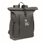 Roll-top rugzak voor laptop met trolleyriem 15'' kleur donkergrijs hoofdweergave