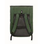 Roll-top rugzak voor laptop met trolleyriem 15'' kleur donkergroen zesde weergave