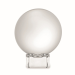 Ronde glazen trofee met bijpassende basis om te personaliseren kleur doorzichtig tweede weergave