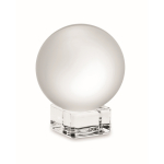 Ronde glazen trofee met bijpassende basis om te personaliseren kleur doorzichtig achtste weergave