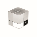 Elegante glazen trofee in de vorm van een kubus om te personaliseren kleur doorzichtig zevende weergave
