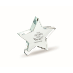 Glazen trofee in de vorm van een ster om te personaliseren kleur doorzichtig hoofdweergave
