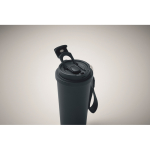 Gerecycled RVS glas met deksel en rietje 2-in-1 500ml kleur marineblauw foto bekijken derde weergave