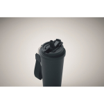 Gerecycled RVS glas met deksel en rietje 2-in-1 500ml kleur marineblauw foto bekijken vierde weergave