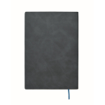 Notitieboek A5 met zachte kunstleren kaft, gelijnd papier kleur blauw derde weergave