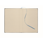 Notitieboek A5 met zachte kunstleren kaft, gelijnd papier kleur blauw zesde weergave
