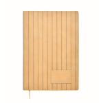 Notitieboek A5 met zachte kunstleren kaft, gelijnd papier kleur beige tweede weergave