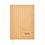 Notitieboek A5 met zachte kunstleren kaft, gelijnd papier kleur beige hoofdweergave tweede weergave