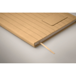 Notitieboek A5 met zachte kunstleren kaft, gelijnd papier kleur beige foto bekijken vierde weergave