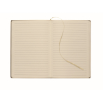 Notitieboek A5 met zachte kunstleren kaft, gelijnd papier kleur beige zesde weergave