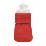 Klein polyester handwarmer met warmwatersysteem kleur rood tweede weergave