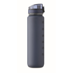 Plastic fles met tijdsmarkeringen en omklapbare deksel 1L kleur marineblauw tiende weergave