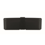 Plastic lunchbox met elastische sluitband 750 ml kleur zwart vierde weergave