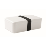 Plastic lunchbox met elastische sluitband 750 ml kleur wit