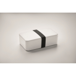 Plastic lunchbox met elastische sluitband 750 ml kleur wit foto bekijken derde weergave