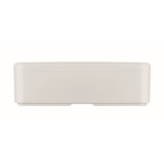 Plastic lunchbox met elastische sluitband 750 ml kleur wit zesde weergave
