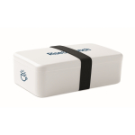 Plastic lunchbox met elastische sluitband 750 ml kleur wit hoofdweergave