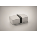 Plastic lunchbox met elastische sluitband 750 ml kleur grijs foto bekijken derde weergave