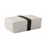 Plastic lunchbox met elastische sluitband 750 ml kleur grijs achtste weergave