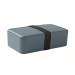 Plastic lunchbox met elastische sluitband 750 ml kleur matzwart