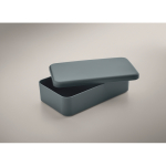 Plastic lunchbox met elastische sluitband 750 ml kleur matzwart foto weergave