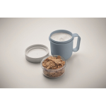Ontbijtbeker to-go met 2 aparte compartimenten 450 ml kleur matzwart foto weergave