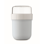 Ontbijtbeker to-go met 2 aparte compartimenten 450 ml kleur lichtblauw zevende weergave