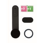 Draadloze magnetische autolader met magnetische ring kleur zwart zevende weergave