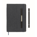 Harde kaft notitieboek met mobiele standaardfunctie A5 gelijnd papier kleur marineblauw zesde weergave