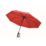 Windbestendige opvouwbare paraplu met automatischesluiting Ø99 kleur rood derde weergave